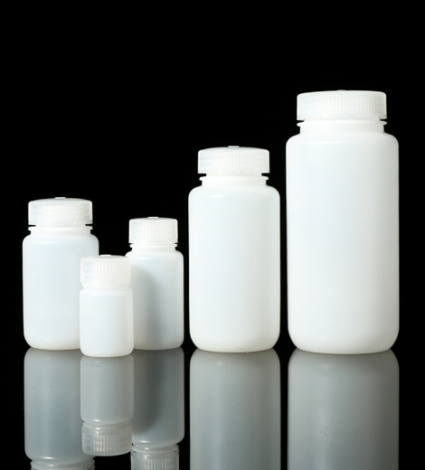 White HDPE-PP Plastic Reagent Bottle